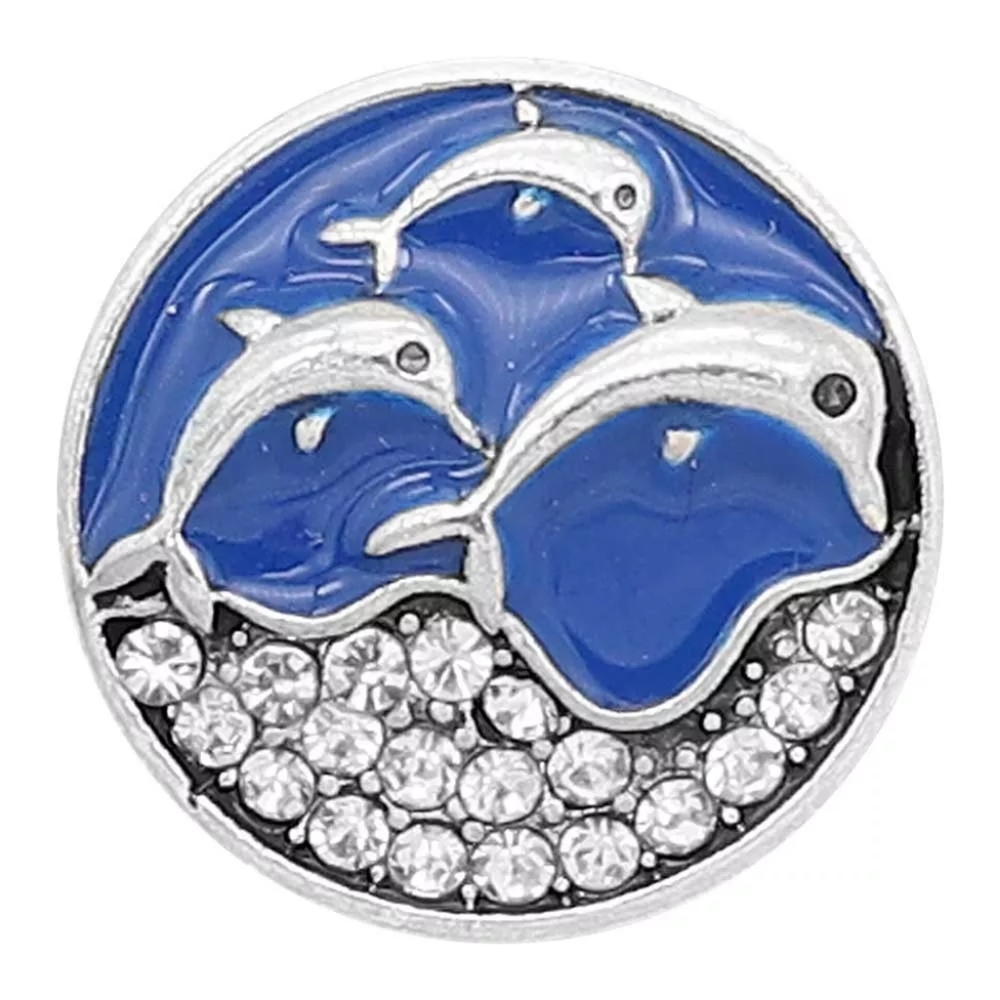 3 dolphins snap for snap jewelry